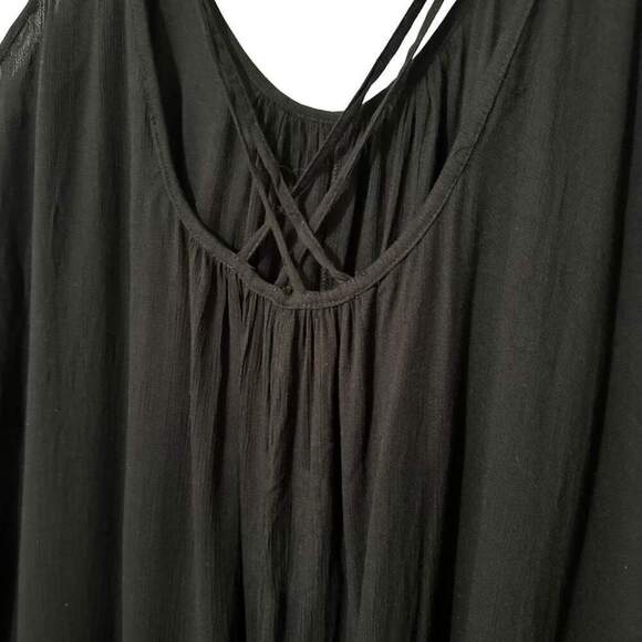RAVIYA Criss Cross Maxi Dress Beach Swim Bathing Suit Cover Up Black NWT OS - Picture 5 of 7